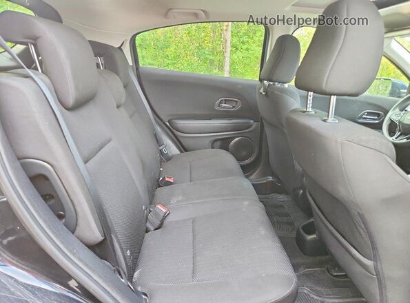 3CZRU6H56JM108596 2018 HONDA HR-V Black Widok wnętrza z tyłu