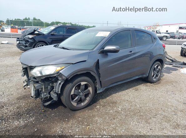 3CZRU6H57JM717602 2018 HONDA HR-V Gray Առջևի ձախ երեք քառորդ տեսարան