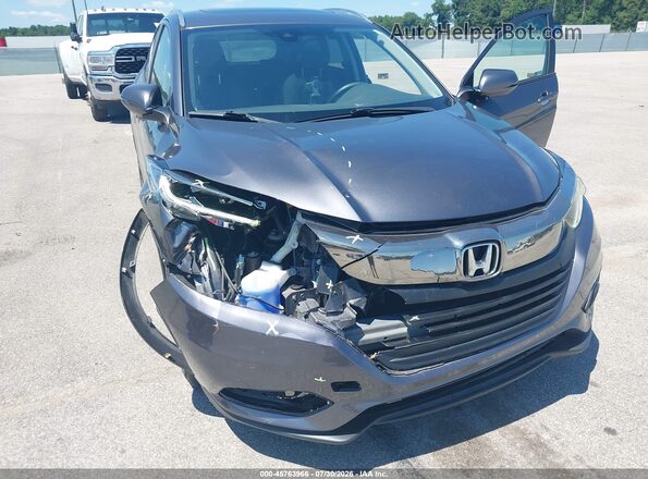 3CZRU6H57KM734448 2019 HONDA HR-V Gray Front view