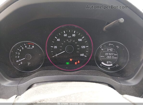 3CZRU6H58GM754408 2016 HONDA HR-V Black Widok tylnych siedzeń