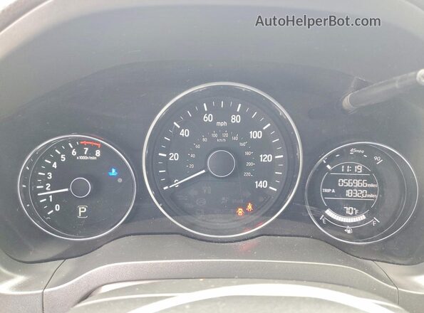 3CZRU6H58JM720539 2018 HONDA HR-V White Vista del cuadro de instrumentos
