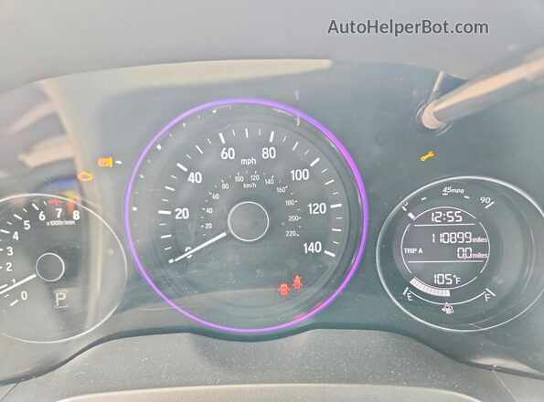 3CZRU6H58JM726261 2018 HONDA HR-V Черный Вид щитка приборов