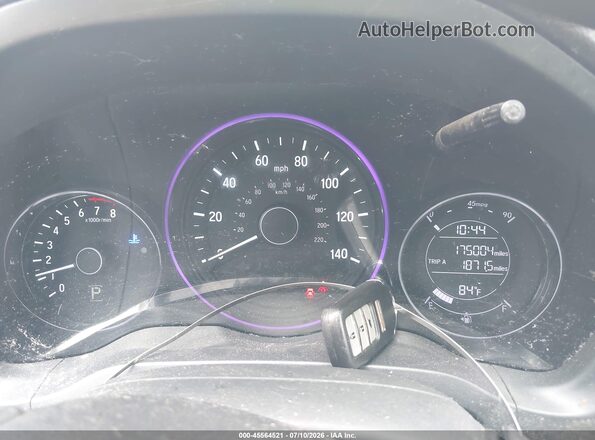 3CZRU6H59HG703015 2017 HONDA HR-V Black უკანა სავარძლების ხედი