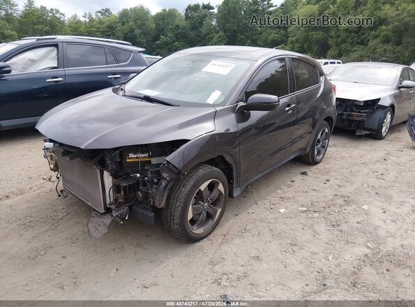 3CZRU6H59JM720338 2018 HONDA HR-V Black Առջևի ձախ երեք քառորդ տեսարան