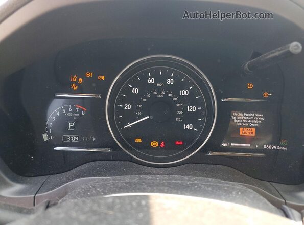 3CZRU6H59LM701498 2020 HONDA HR-V Gray Vista del cuadro de instrumentos