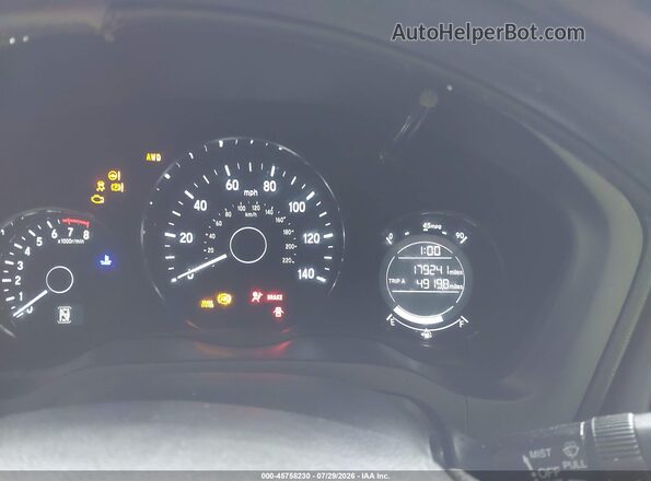 3CZRU6H5XHM700920 2017 HONDA HR-V Black Вид задніх сидінь