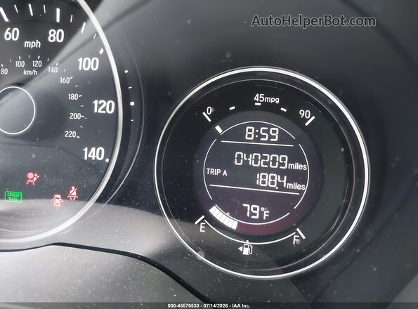 3CZRU6H5XHM716471 2017 HONDA HR-V White უკანა სავარძლების ხედი