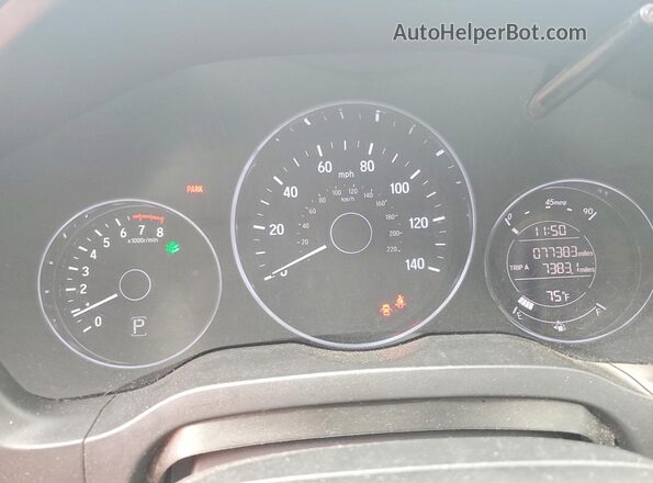 3CZRU6H70HM709076 2017 HONDA HR-V White Вид щитка приладів