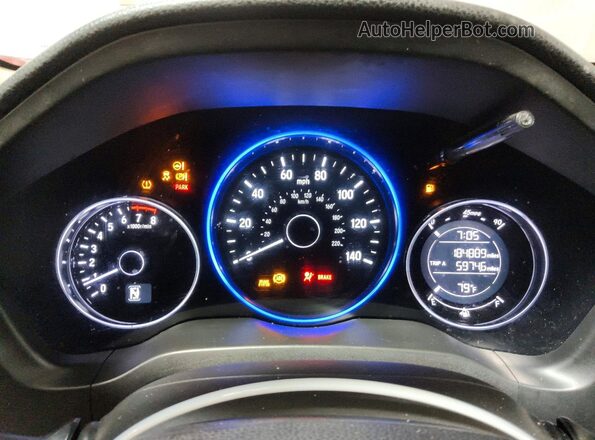 3CZRU6H70HM733104 2017 HONDA HR-V Red Instrument cluster view