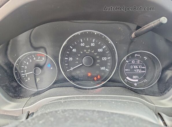 3CZRU6H71JM712400 2018 HONDA HR-V Gray Instrument cluster view
