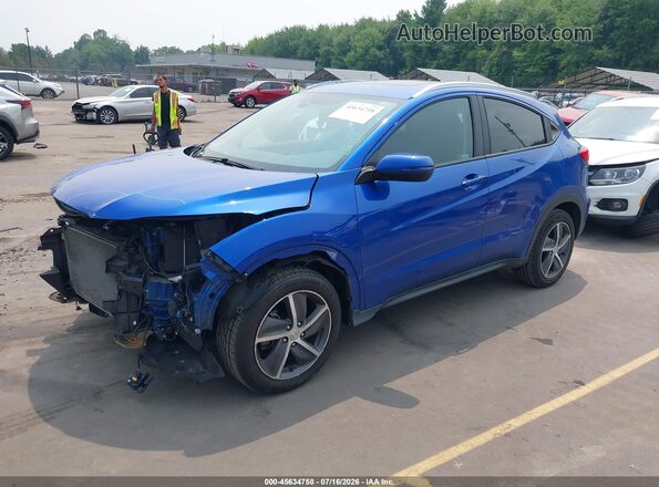 3CZRU6H73NM741161 2022 HONDA HR-V Blue Առջևի ձախ երեք քառորդ տեսարան
