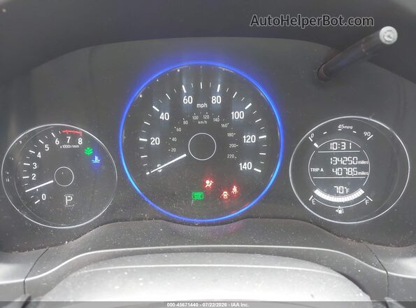 3CZRU6H74HM711185 2017 HONDA HR-V White უკანა სავარძლების ხედი