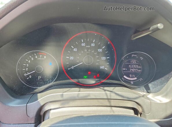 3CZRU6H74JM707563 2018 HONDA HR-V Black Սարքավորումների վահանակի տեսք