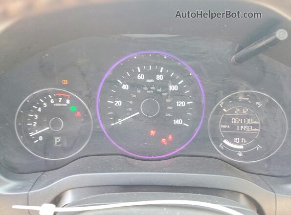 3CZRU6H76HM725945 2017 HONDA HR-V Black ხელსაწყოთა პანელის ხედი