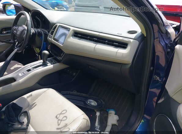 3CZRU6H77GM761559 2016 HONDA HR-V Blue Widok wnętrza z przodu