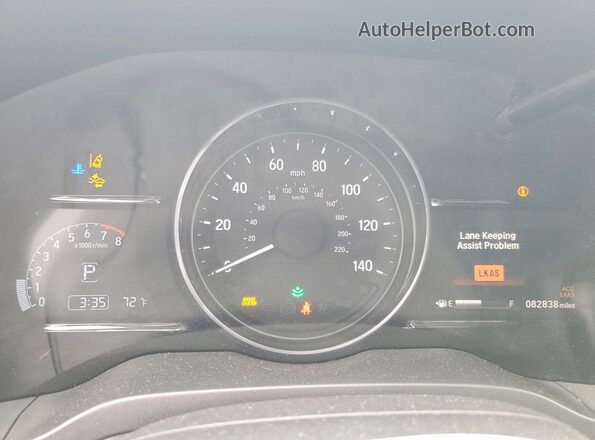 3CZRU6H77MM744174 2021 HONDA HR-V White Instrument cluster view