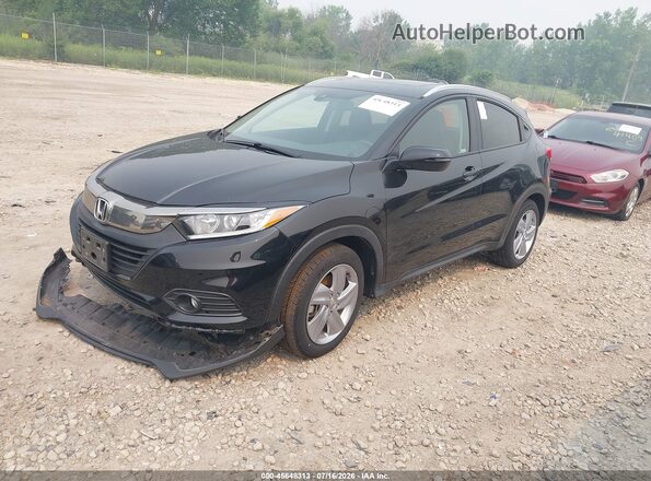 3CZRU6H78LM709660 2020 HONDA HR-V Black Առջևի ձախ երեք քառորդ տեսարան
