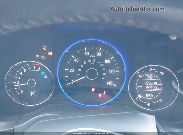 3CZRU6H79GM770943 2016 HONDA HR-V Blue Widok tylnych siedzeń