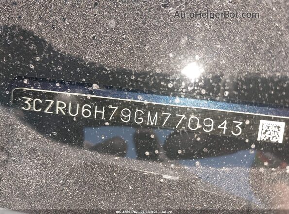 3CZRU6H79GM770943 2016 HONDA HR-V Blue Widok komory silnika