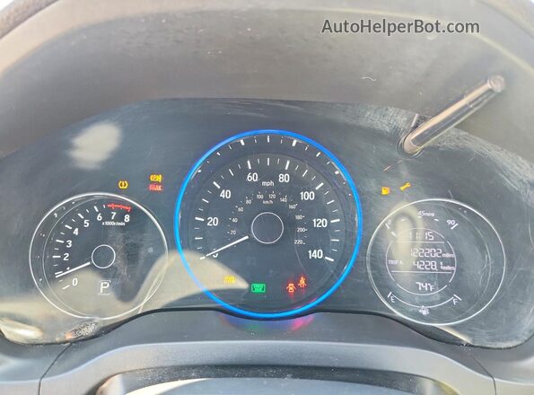 3CZRU6H79JM718798 2018 HONDA HR-V Gray ხელსაწყოთა პანელის ხედი