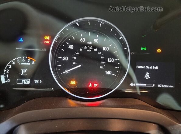 3CZRU6H97KM705874 2019 HONDA HR-V Purple Vista del cuadro de instrumentos