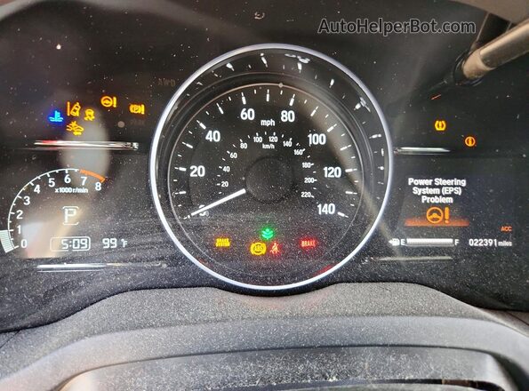 3CZRU6H97LM707898 2020 HONDA HR-V Red Вид щитка приладів