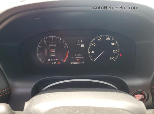 3CZRZ1H50SM743335 2025 HONDA HR-V Red Instrument cluster view