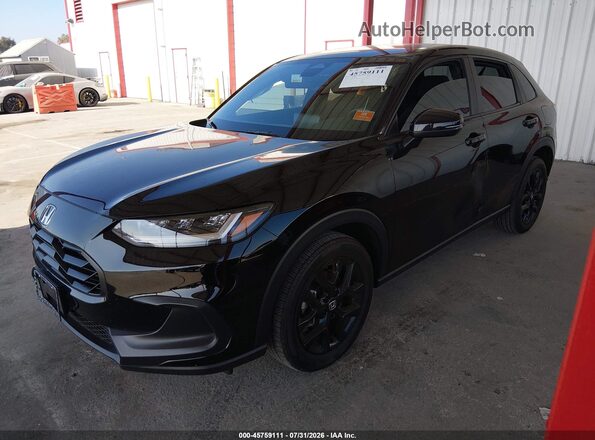 3CZRZ1H52RM745470 2024 HONDA HR-V Black წინა მარცხენა ხედი სამი მეოთხედიდან