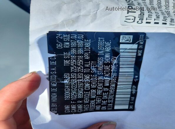 3CZRZ1H59SM709250 2025 HONDA HR-V Черный Вид наклейки с VIN-кодом