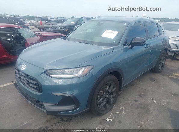 3CZRZ1H5XSM724744 2025 HONDA HR-V Blue Առջևի ձախ երեք քառորդ տեսարան