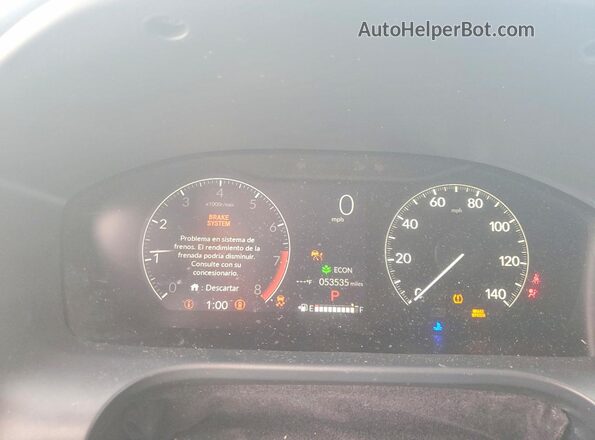 3CZRZ1H73SM733030 2025 HONDA HR-V Silver Սարքավորումների վահանակի տեսք