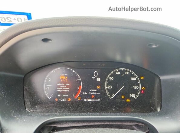 3CZRZ1H75PM746238 2023 HONDA HR-V Gray ხელსაწყოთა პანელის ხედი