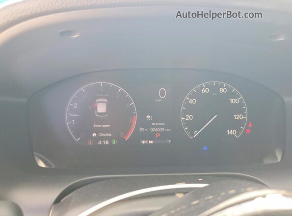 3CZRZ1H79PM744475 2023 HONDA HR-V Blue Instrument cluster view