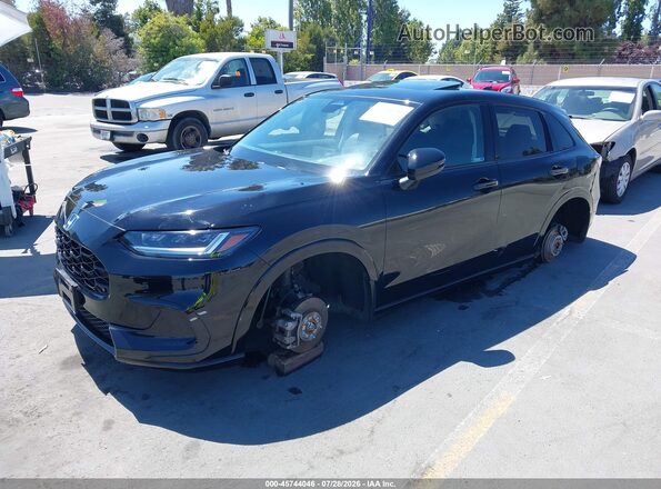 3CZRZ1H79RM722026 2024 HONDA HR-V Black წინა მარცხენა ხედი სამი მეოთხედიდან