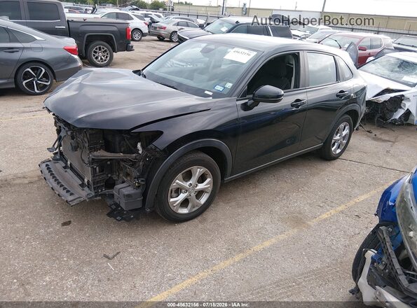 3CZRZ2H30PM743086 2023 HONDA HR-V Black წინა მარცხენა ხედი სამი მეოთხედიდან