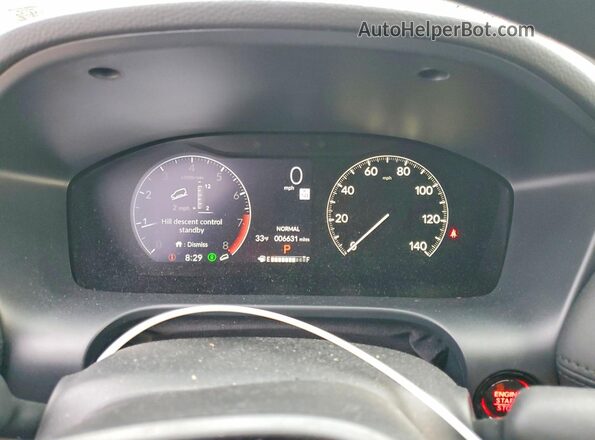 3CZRZ2H33SM709670 2025 HONDA HR-V White ხელსაწყოთა პანელის ხედი