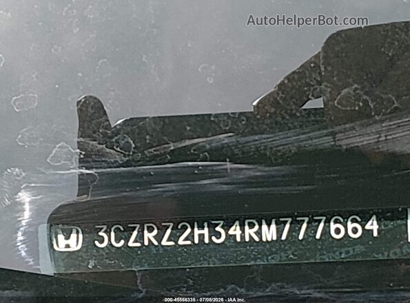 3CZRZ2H34RM777664 2024 HONDA HR-V Gray Շարժիչի բաժամունքի տեսք
