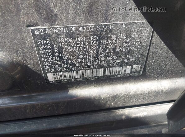 3CZRZ2H35SM756828 2025 HONDA HR-V Gray Widok komory silnika
