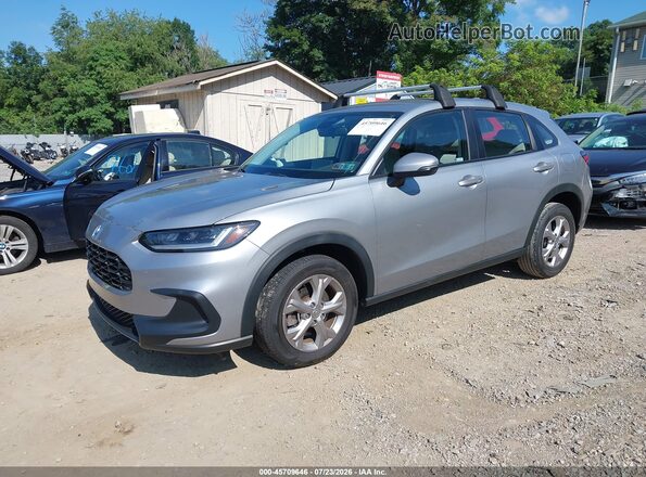 3CZRZ2H3XRM725388 2024 HONDA HR-V Silver წინა მარცხენა ხედი სამი მეოთხედიდან