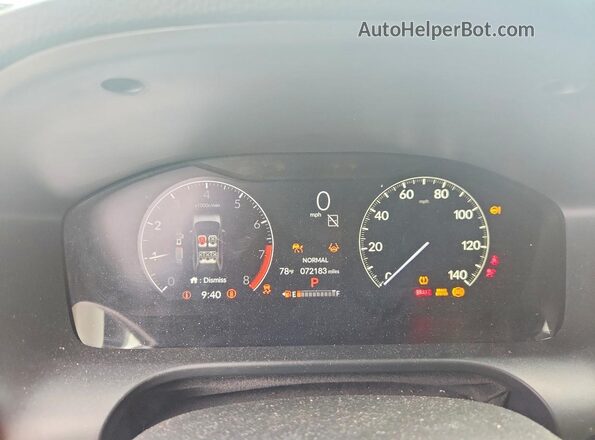 3CZRZ2H50RM709928 2024 HONDA HR-V Blue Instrument cluster view