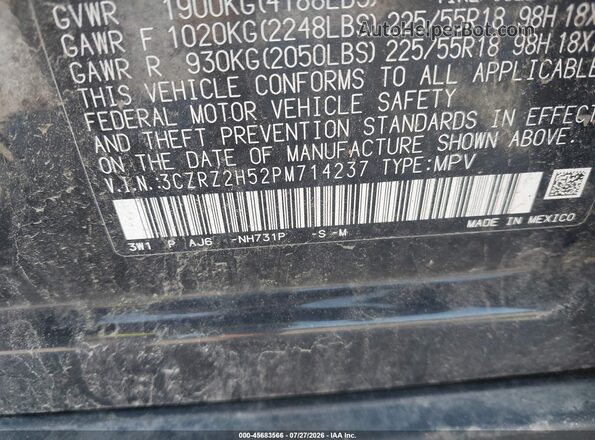 3CZRZ2H52PM714237 2023 HONDA HR-V Black Widok komory silnika