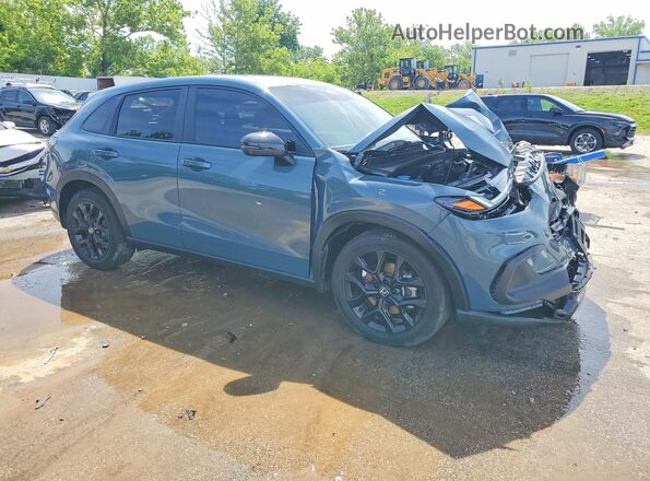 3CZRZ2H54RM725565 2024 HONDA HR-V Blue Delantero derecho