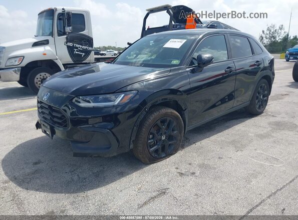 3CZRZ2H55PM722249 2023 HONDA HR-V Black Առջևի ձախ երեք քառորդ տեսարան
