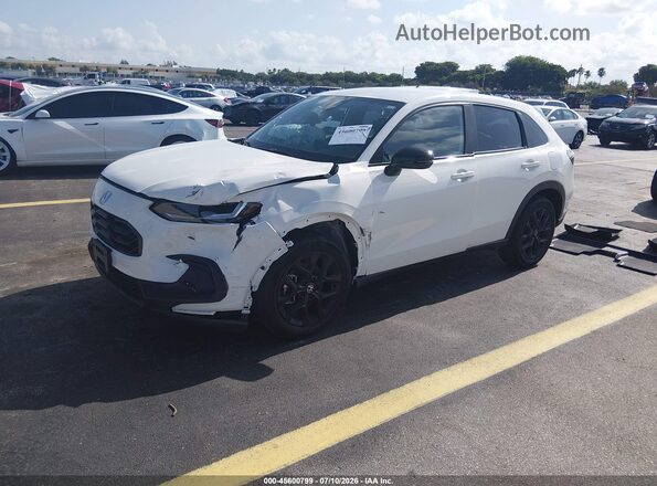 3CZRZ2H59RM758559 2024 HONDA HR-V White Առջևի ձախ երեք քառորդ տեսարան