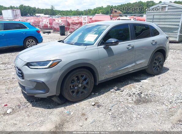 3CZRZ2H5XRM735954 2024 HONDA HR-V Gray Առջևի ձախ երեք քառորդ տեսարան