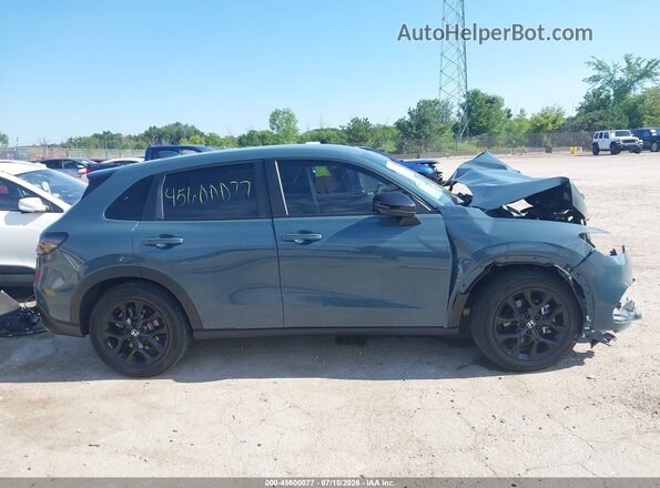 3CZRZ2H5XRM757744 2024 HONDA HR-V Turquoise Rear interior view