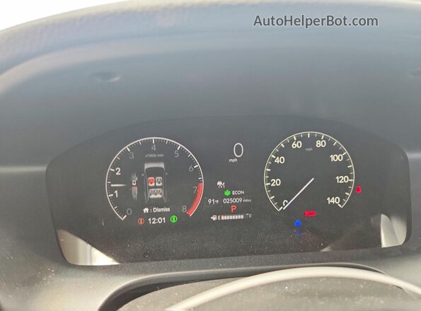 3CZRZ2H73RM731942 2024 HONDA HR-V White Вид щитка приладів