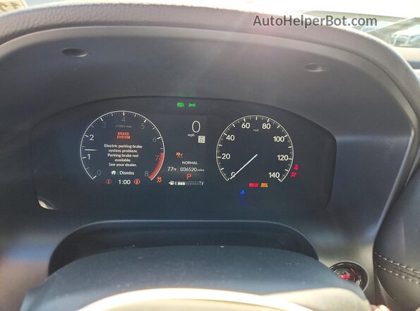 3CZRZ2H76SM743315 2025 HONDA HR-V Gray ხელსაწყოთა პანელის ხედი