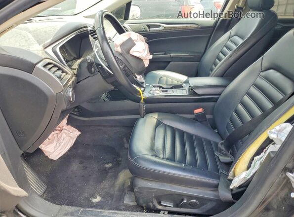 3FA6P0CD0KR116909 2019 FORD FUSION Черный Вид салона спереди