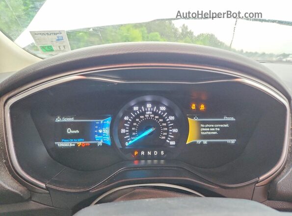 3FA6P0CD0KR138845 2019 FORD FUSION White Vista del cuadro de instrumentos